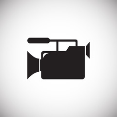 Wedding videography icon on white background for graphic and web design, Modern simple vector sign. Internet concept. Trendy symbol for website design web button or mobile app