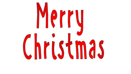 Merry Christmas red vector Calligraphic Lettering text for design greeting cards. Holiday Greeting Gift Poster. Calligraphy modern Font, typography