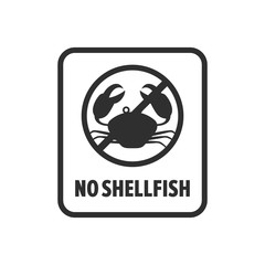 No shellfish symbol - Vector