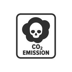 CO2 emission symbol - Vector