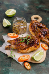 Traditional fried cornish hen