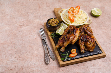 Traditional fried cornish hen