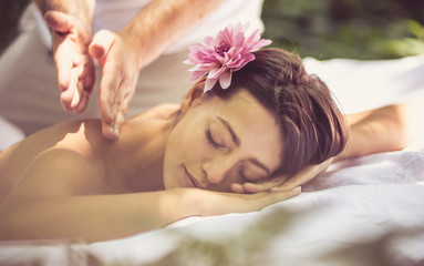 Losing herself in sublime comfort.