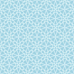 Light blue geometric ornament. Seamless pattern