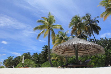 Beach tent on atoll