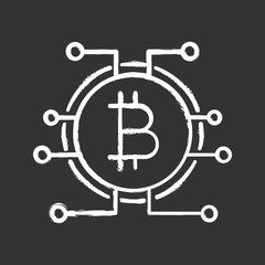 Bitcoin chalk icon
