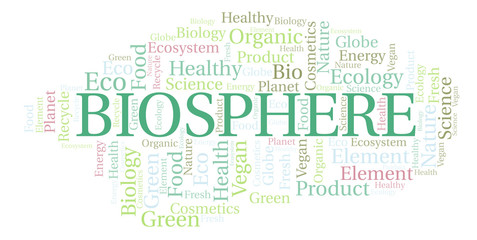 Obraz premium Biosphere word cloud.