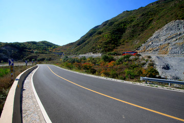 Winding mountain roads