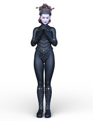 バトルスーツ女性