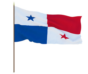 National flag of Panama. Background  with flag of Panama.
