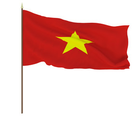 National flag of Vietnam. Background for editors and designers. National holiday