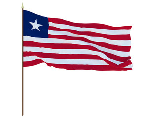 National flag of Liberia. Background for editors and designers. National holiday
