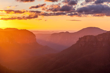 Scenic sunrise with Mt hay in view, Blue Mountains