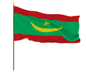 National flag of Mauritania. Background for editors and designers. National holiday