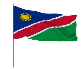 National flag of Namibia. Background for editors and designers. National holiday