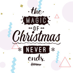 Merry Christmas typography.