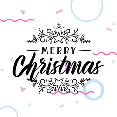 Merry Christmas typography.