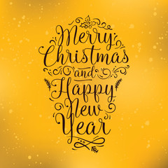 Merry Christmas typography.