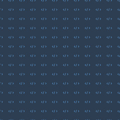 Seamless vector pattern with code tags. Abstract background about software. Decorative texture.