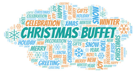 Christmas Buffet word cloud.