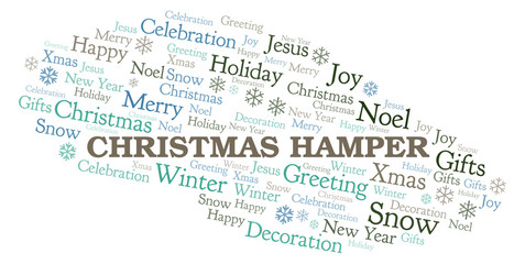 Fototapeta premium Christmas Hamper word cloud.