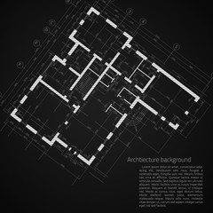 Architectural drawing. Vector illustration.