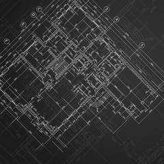 Architectural drawing. Vector illustration.