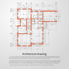 Architectural drawing. Vector illustration.