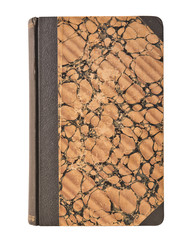 old book vintage book cover isolated on white background