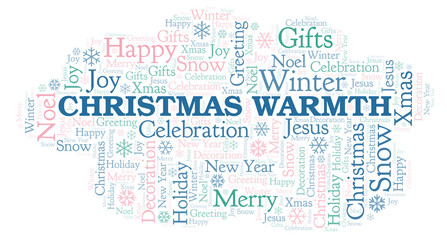 Obraz premium Christmas Warmth word cloud.