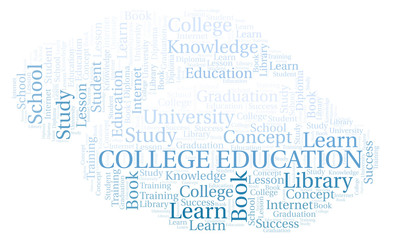 Obraz premium College Education word cloud.
