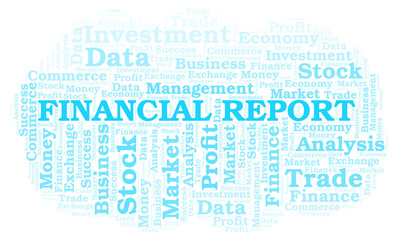 Fototapeta premium Financial Report word cloud.