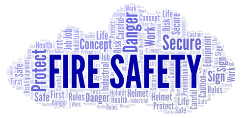 Fototapeta premium Fire Safety word cloud.