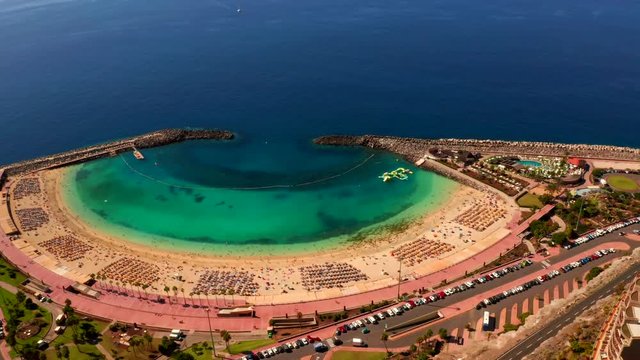 Aerial view of the Gran Canaria island, Spain.