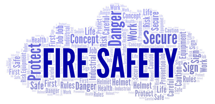 Fire Safety word cloud.