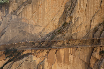 ARDALES (MALAGA), SPAIN.Tourist walk along the 'El Caminito del Rey' (King's Little Path), World's Most Dangerous Footpath