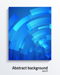 Bright blue smooth abstract background. Vector illustration.