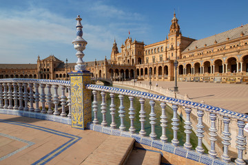 Plaza de Espana in Seville, Andalusia, Spain