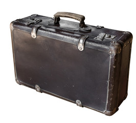 Old leather suitcase
