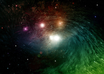 galaxy in a free space