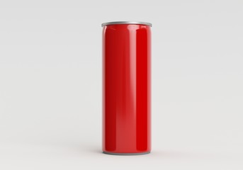 3D Rendered Red 200ml Metal Soda Can 