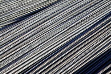 deformed steel bar piled up together