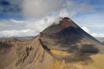 Mount Ngauruhoe, view from Tongariro Crossing National Park, North Island, New Zealand.