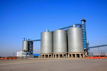metal Tubular warehouse in bulk cargo terminal