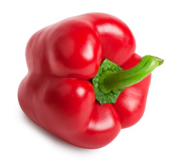 Red bell pepper isolated