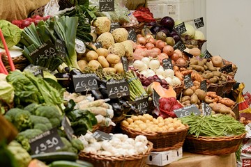 fresh vegetables at the market