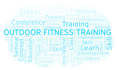 Obraz premium Outdoor Fitness Training word cloud.