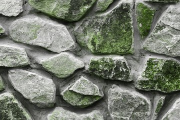 green grungy wall stonework texture - cute abstract photo background