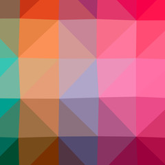 Fototapeta premium Illustration of abstract low poly red square background.