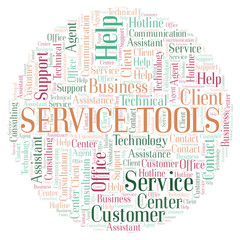 Obraz premium Service Tools word cloud.